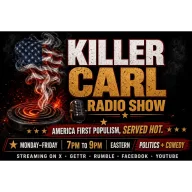 The America first radio network logo
